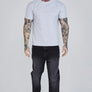 SikSilk - Grey Marl Logo T-Shirt