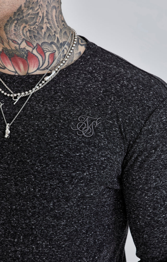 SikSilk - Black Long Sleeve T-Shirt