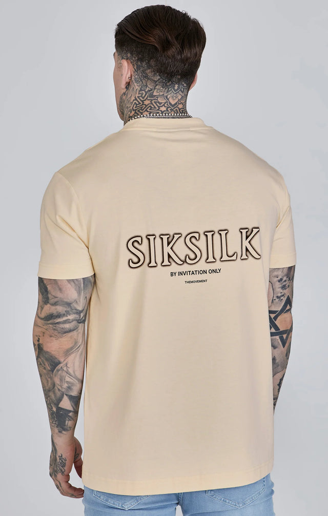 SikSilk - Ecru Graphic T-Shirt