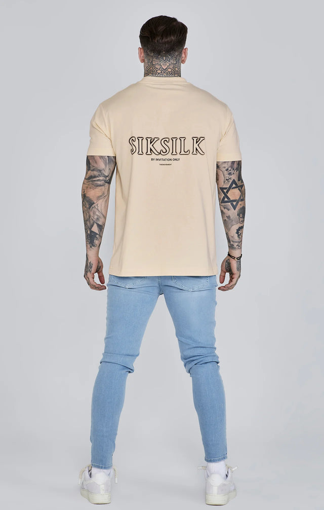 SikSilk - Ecru Graphic T-Shirt