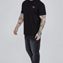 SikSilk - Black Graphic T-Shirt