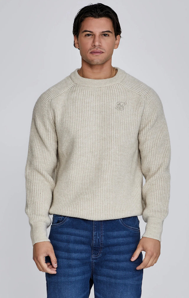 SikSilk - Ecru Knitted Sweater