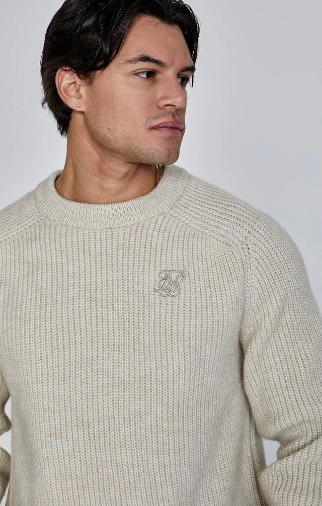 SikSilk - Ecru Knitted Sweater