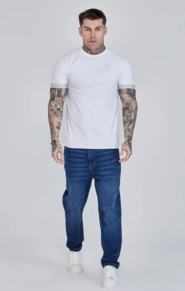 SikSilk - White&Silver Tech T-Shirt