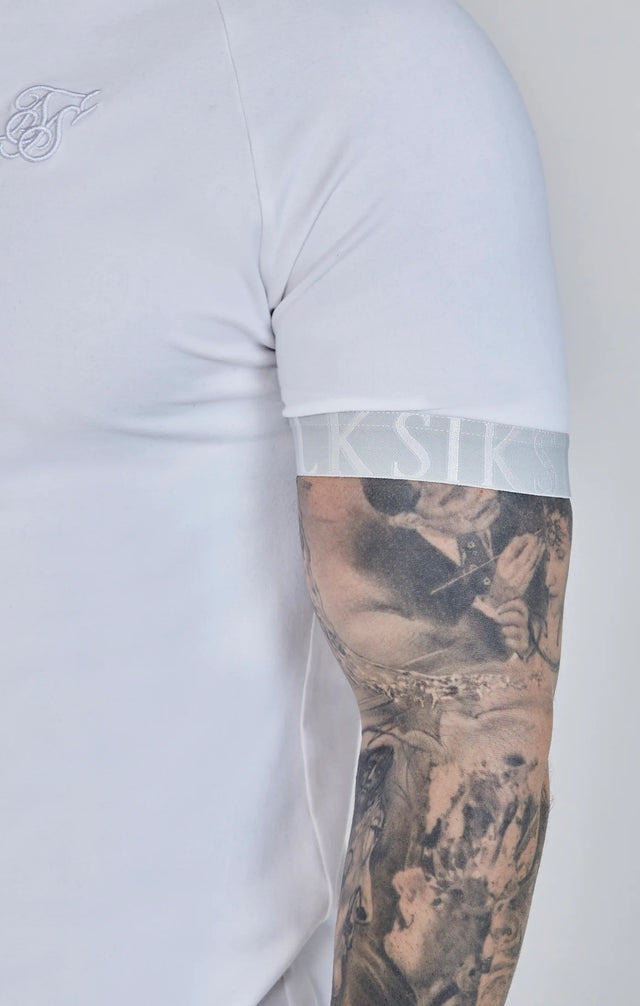 SikSilk - White&Silver Tech T-Shirt