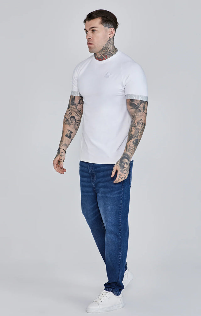 SikSilk - White&Silver Tech T-Shirt