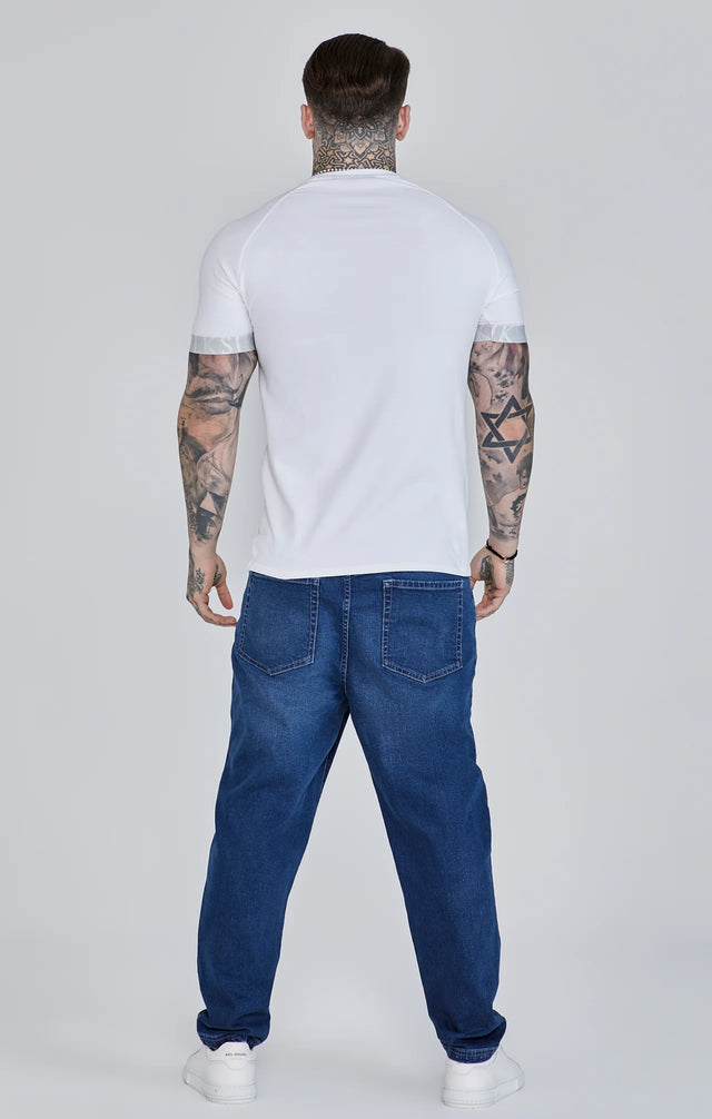 SikSilk - White&Silver Tech T-Shirt