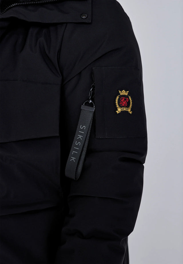 SikSilk - Black Extra Parka