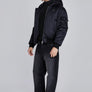 SikSilk - Black Hooded Bomber Jacket