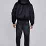SikSilk - Black Hooded Bomber Jacket