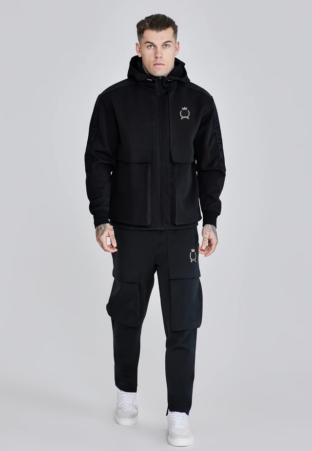 SikSilk - Black Utility Hoodie