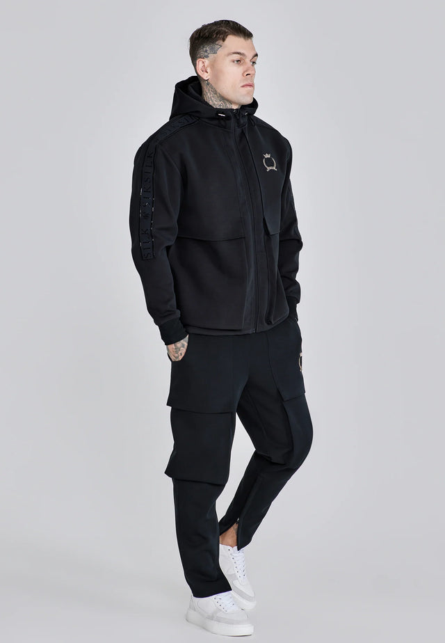 SikSilk - Black Utility Hoodie