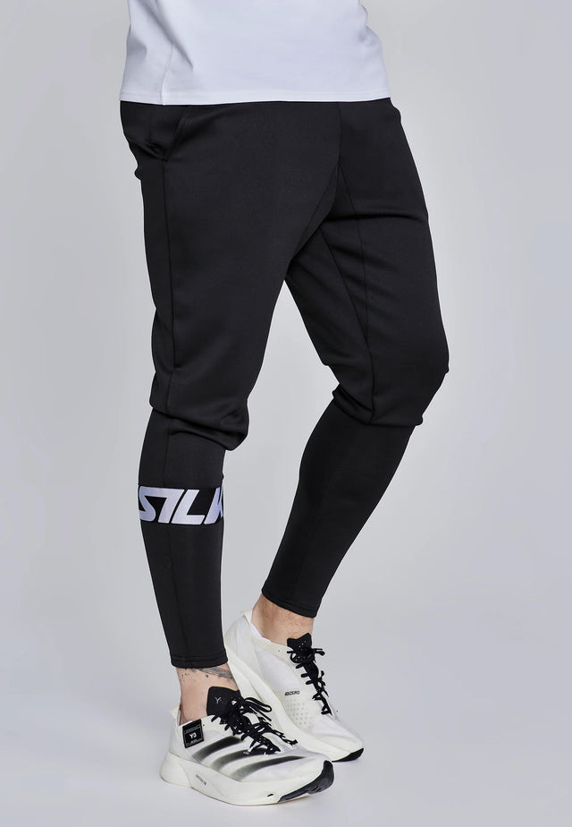 SikSilk - Black Muscle Fit Joggers