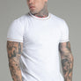 SikSilk - White Muscle Fit T-Shirt