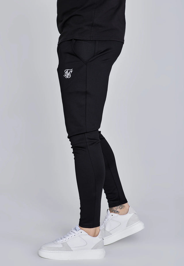SikSilk - Black Essentials Poly Joggers