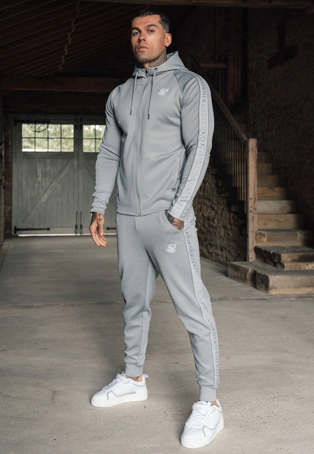 SikSilk - Grey Hoodie and Joggers Set