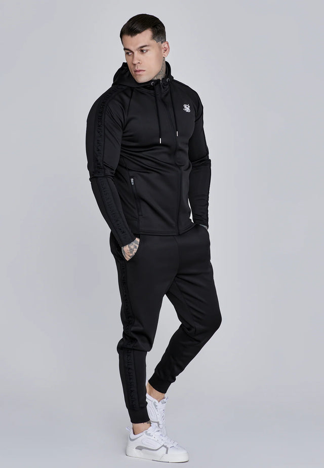SikSilk - Black Hoodie and Joggers Set