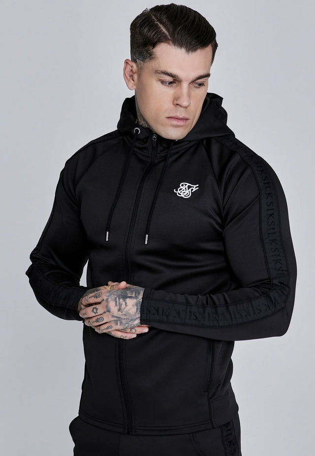 SikSilk - Black Hoodie and Joggers Set