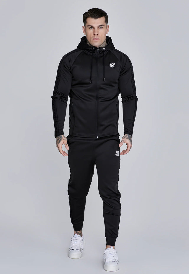 SikSilk - Black Hoodie and Joggers Set