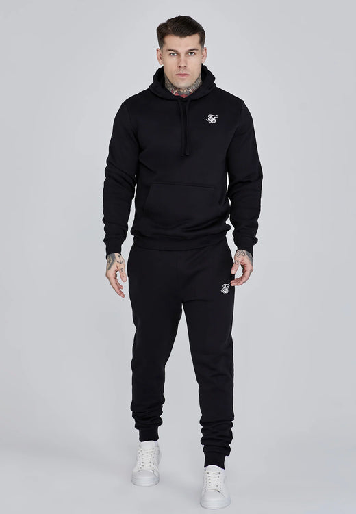 SikSilk - Black Hoodie and Joggers Set