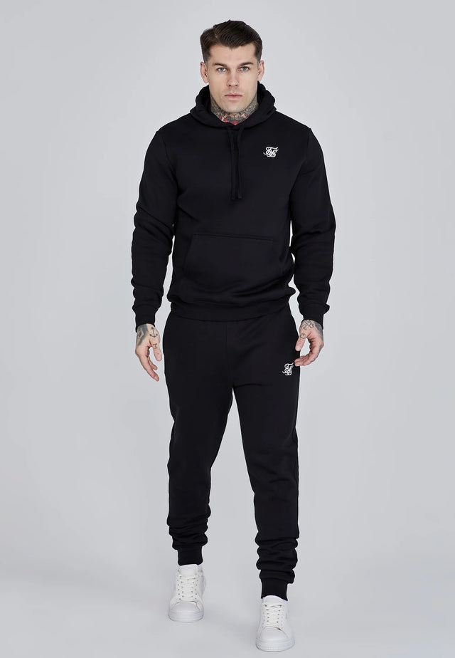 SikSilk - Black Hoodie and Joggers Set