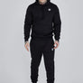 SikSilk - Black Hoodie and Joggers Set