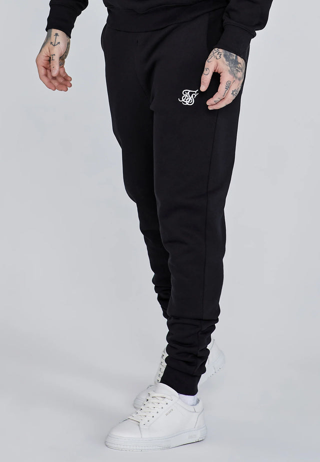 SikSilk - Black Hoodie and Joggers Set