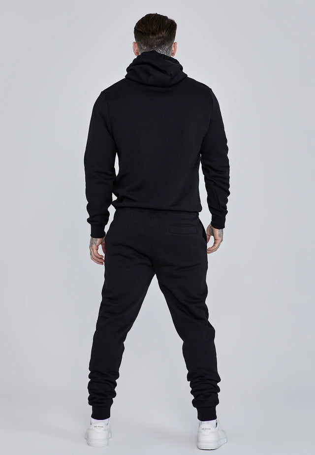 SikSilk - Black Hoodie and Joggers Set