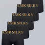 SikSilk - Black Pack of 5 Boxer Shorts