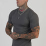SikSilk - Grey Muscle Fit T-Shirt