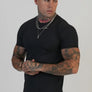 SikSilk - Black Muscle Fit T-Shirt