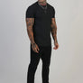 SikSilk - Black Muscle Fit T-Shirt