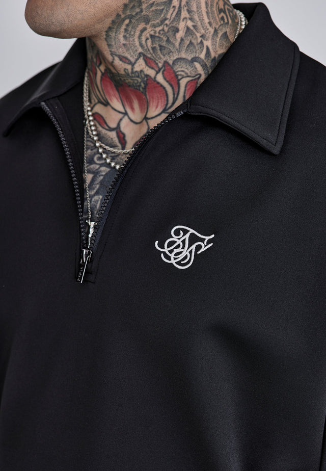 SikSilk - Black Essentials Zip Sweater