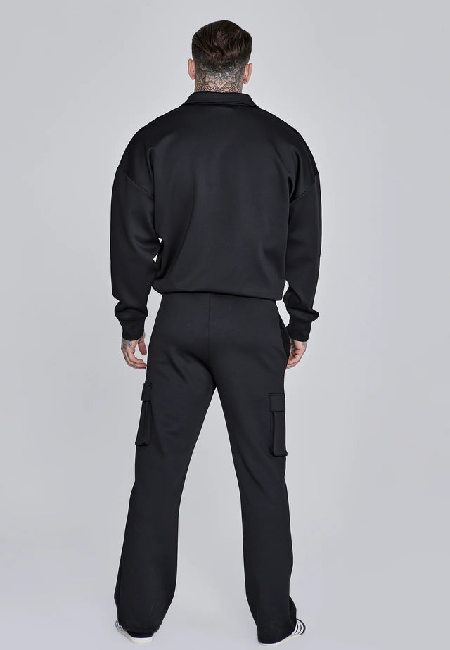 SikSilk - Black Essentials Zip Sweater