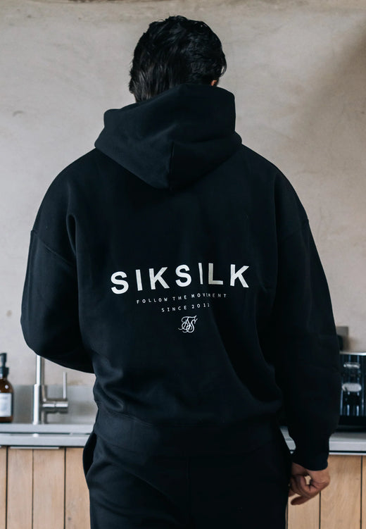 SikSilk - Black Graphic Hoodie