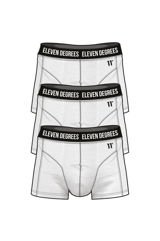 11 Degrees - 3 PACK BOXERS - WHITE